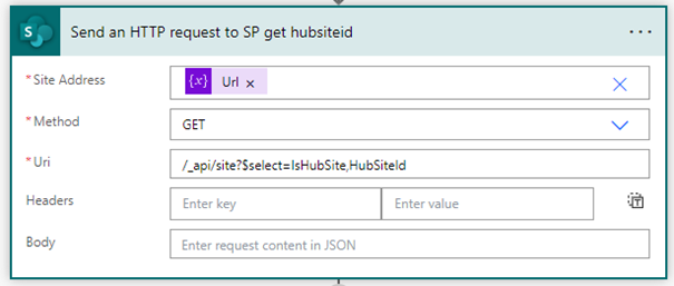 HTTP Request get Hubsite ID
