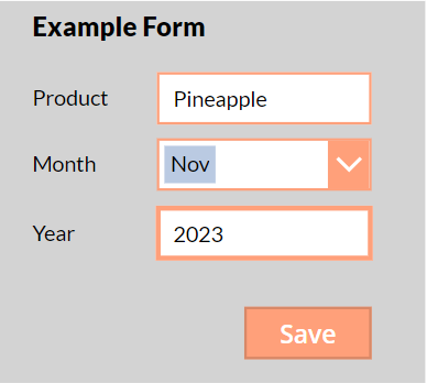 Example Form input