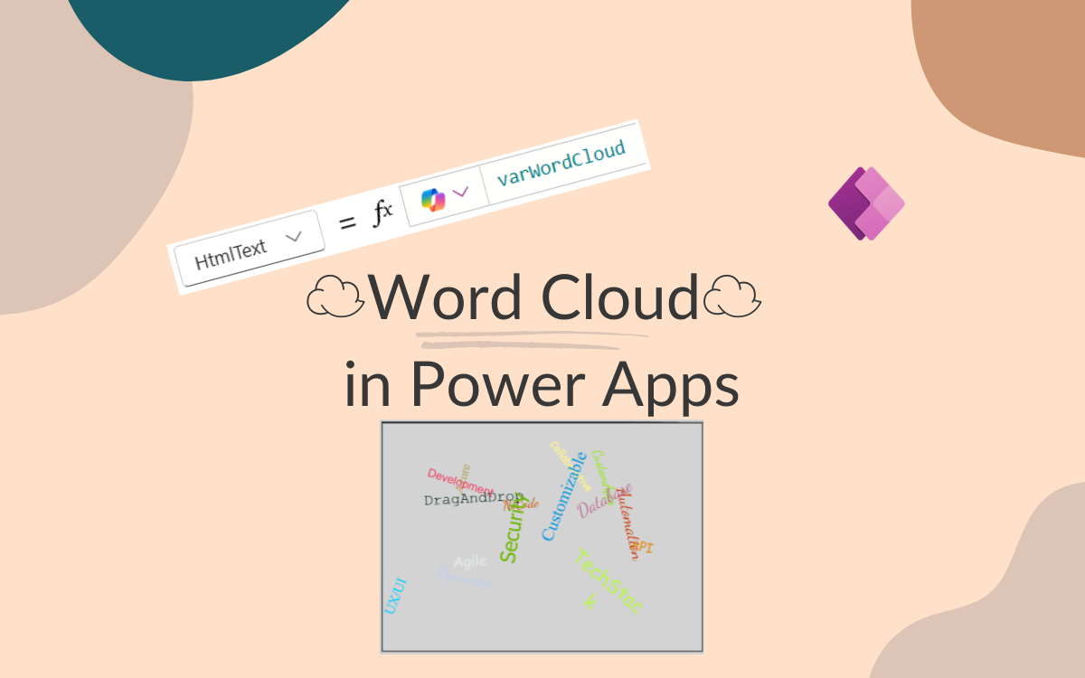 Power Apps: word cloud