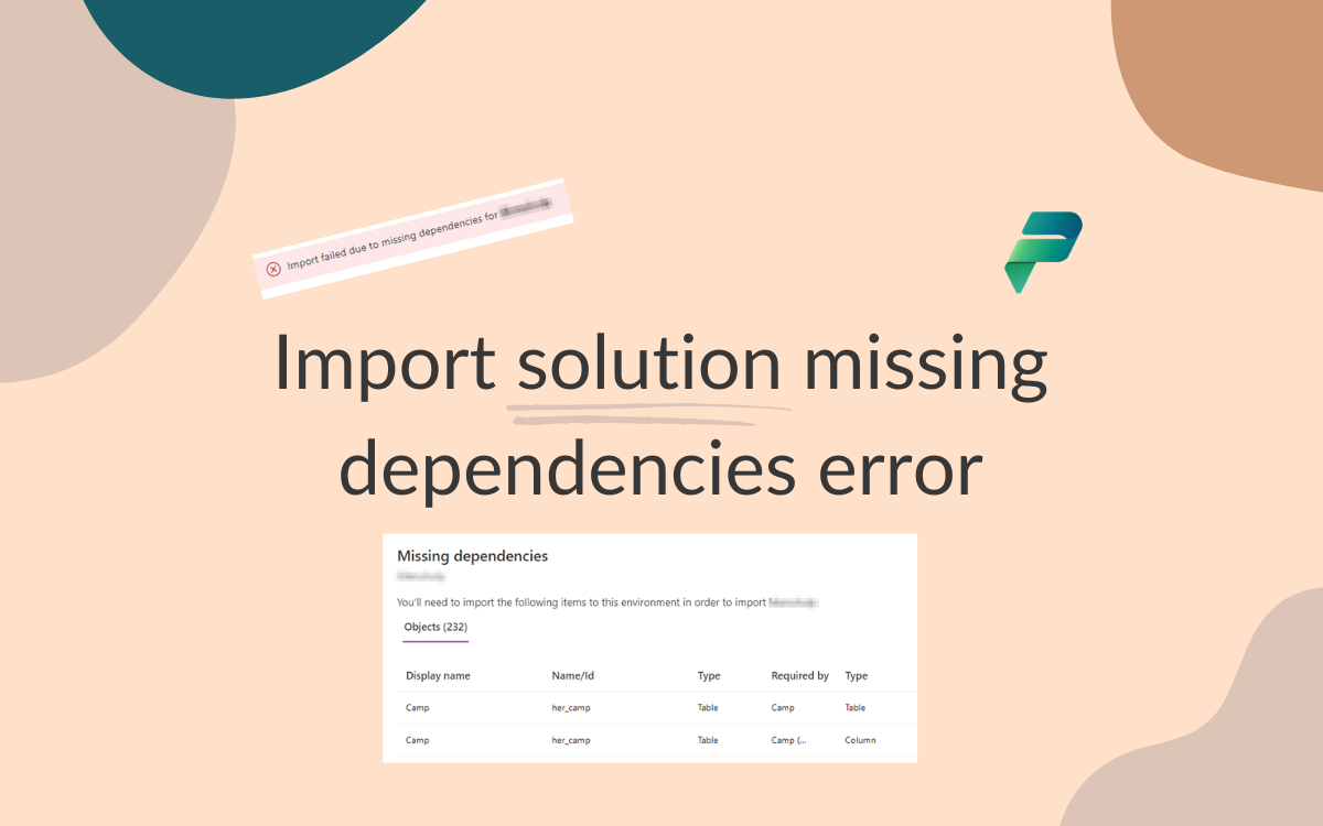 Import solution missing dependencies error